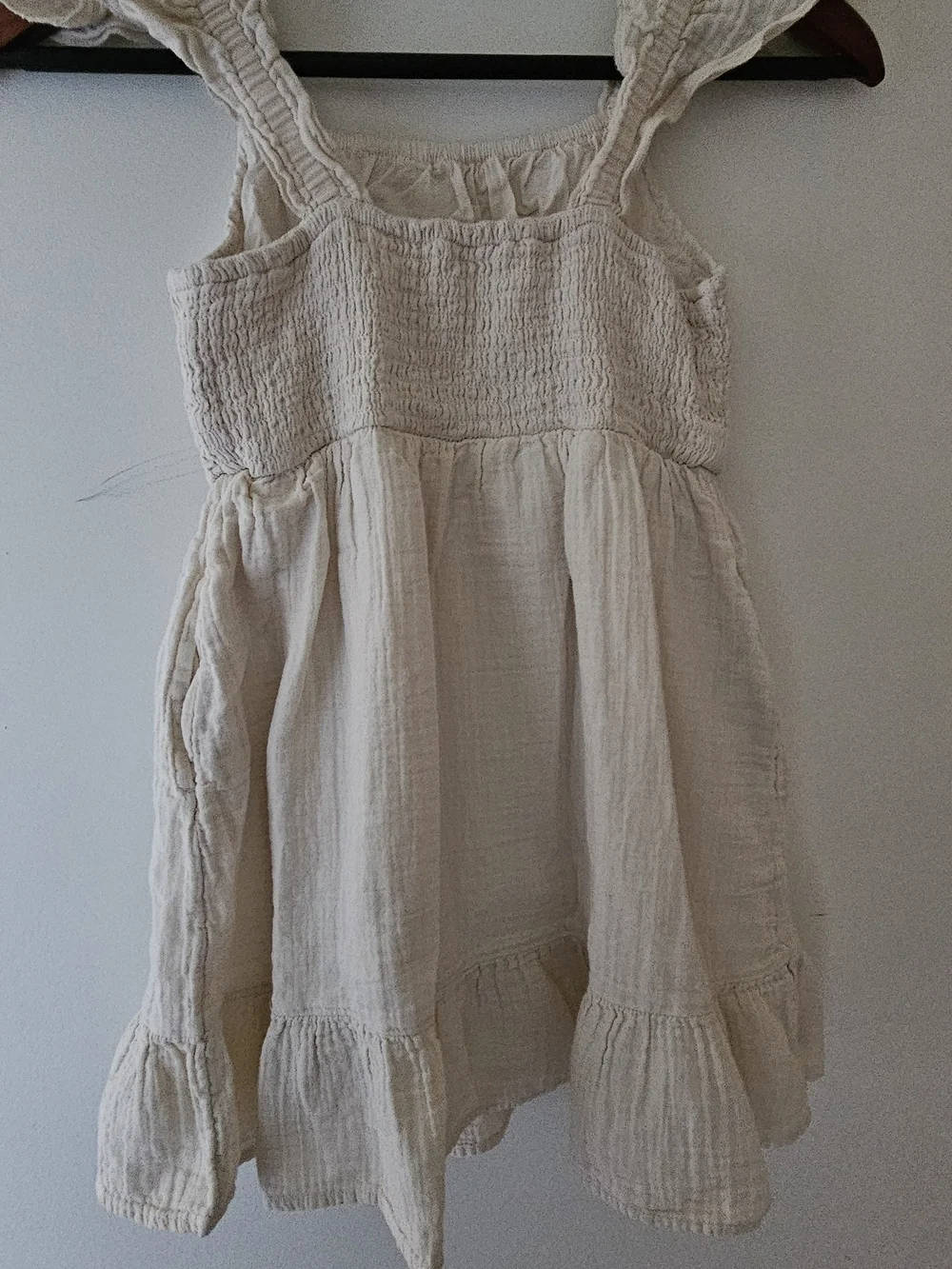 Cat & Jack Cream Sundress with Ruffled Straps